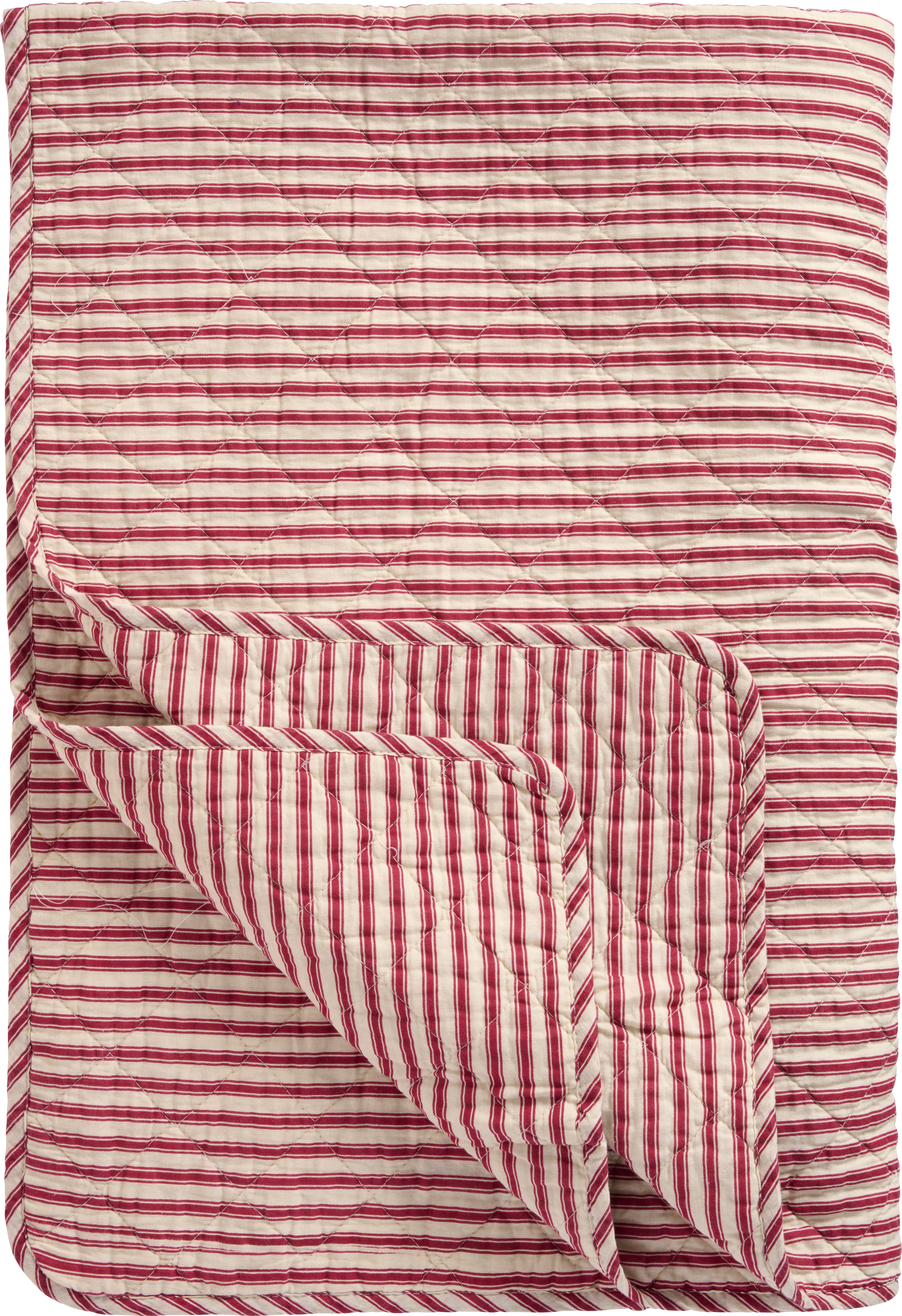 Ib Laursen Quilt sand - mit roten Streifen