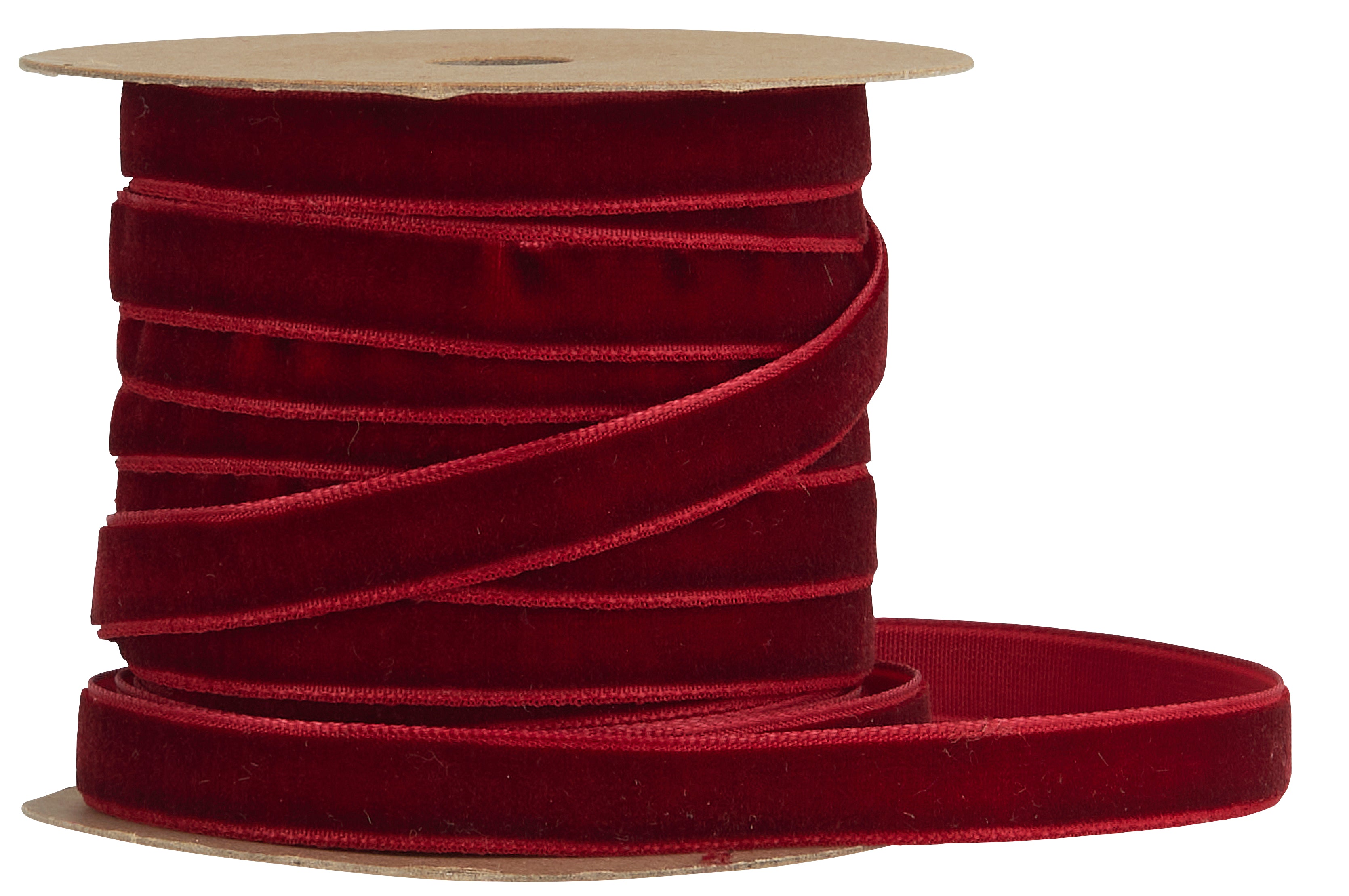 Ib Laursen Veloursband auf Spule 10 m bordeaux
