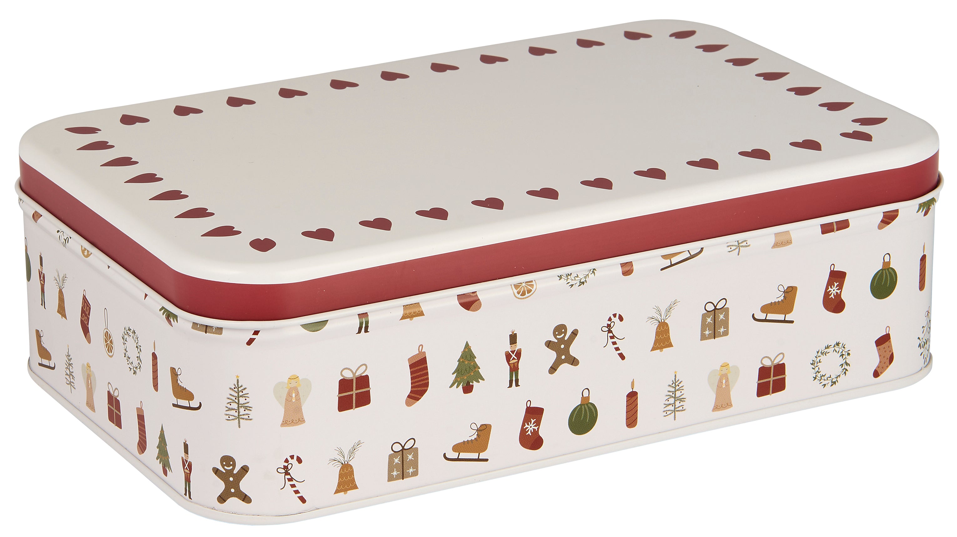 Ib Laursen Konfektdose mit Weihnachtsmotiven My Nostalgic Christmas -  flach viereckig