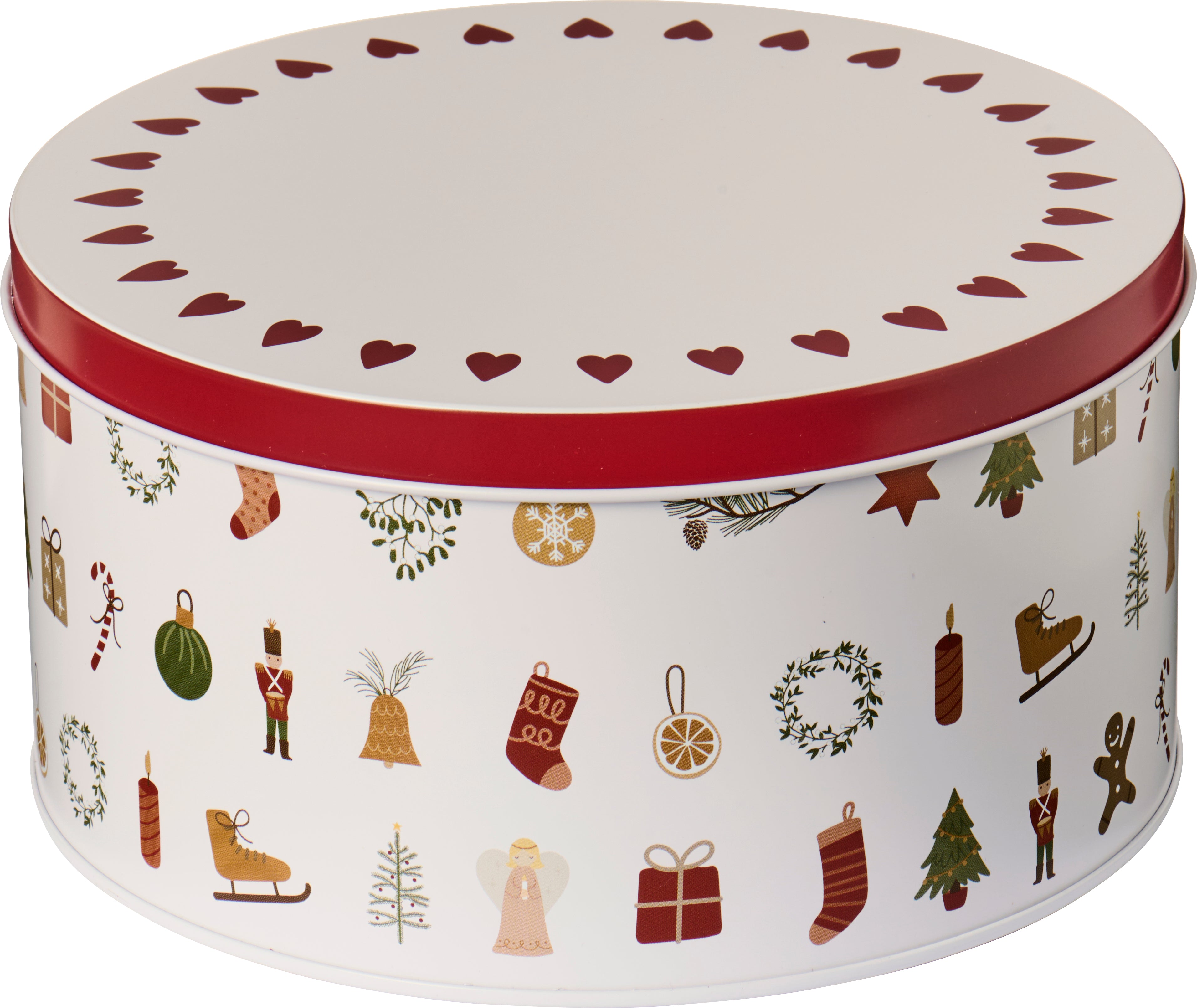 Ib Laursen Gebäckdose mit Weihnachtsmotiven My Nostalgic Christmas rund, Ø ca. 16,8 cm