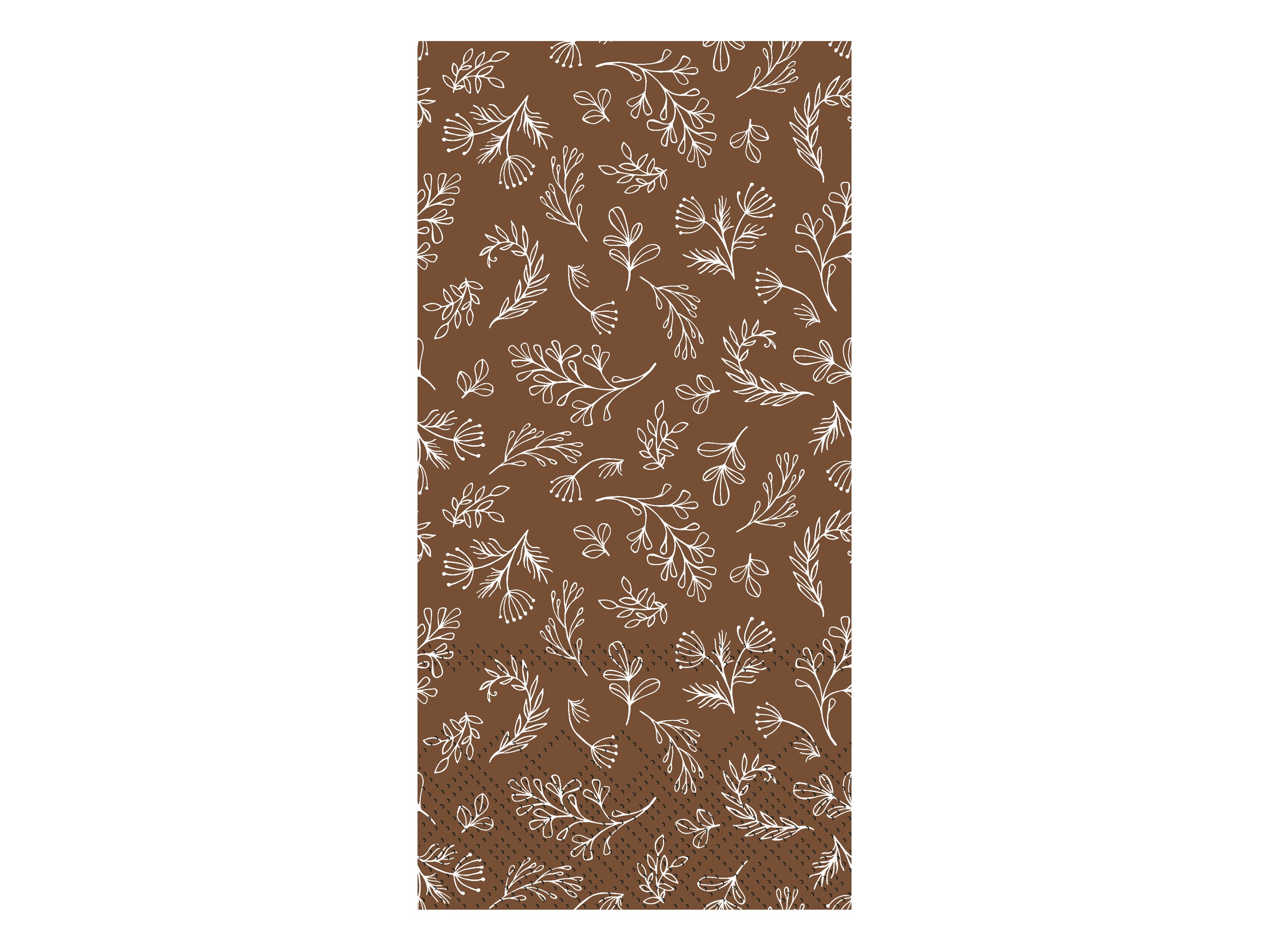 Chic Antique Serviette mit Blätter, L20/B10 cm walnuss