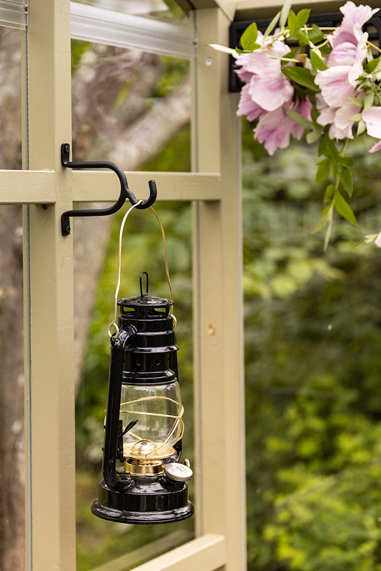 Strömshaga Laterne Hurricane schwarz/messing