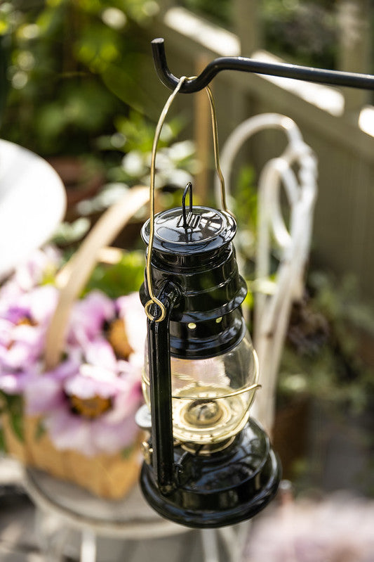 Strömshaga Laterne Hurricane schwarz/messing