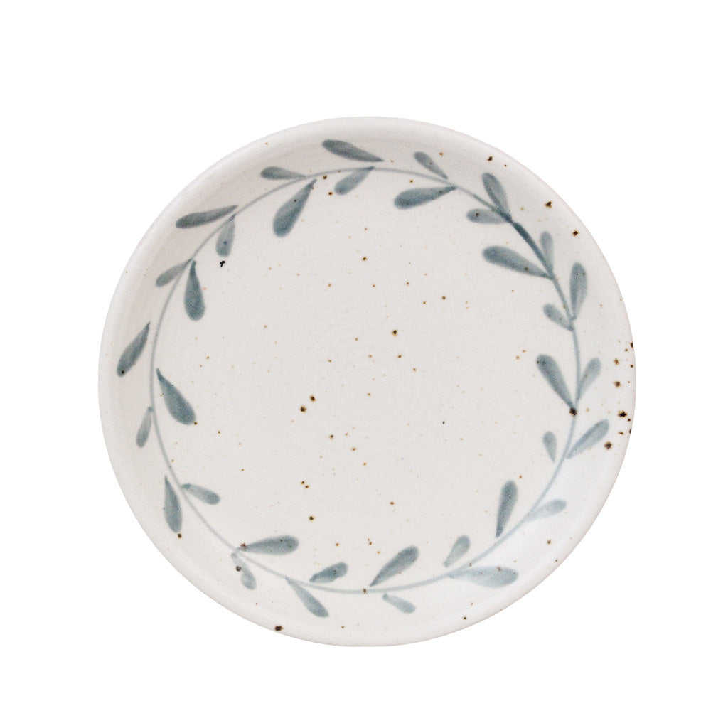 Strömshaga "Viola" Teller , mit Blättermotiv