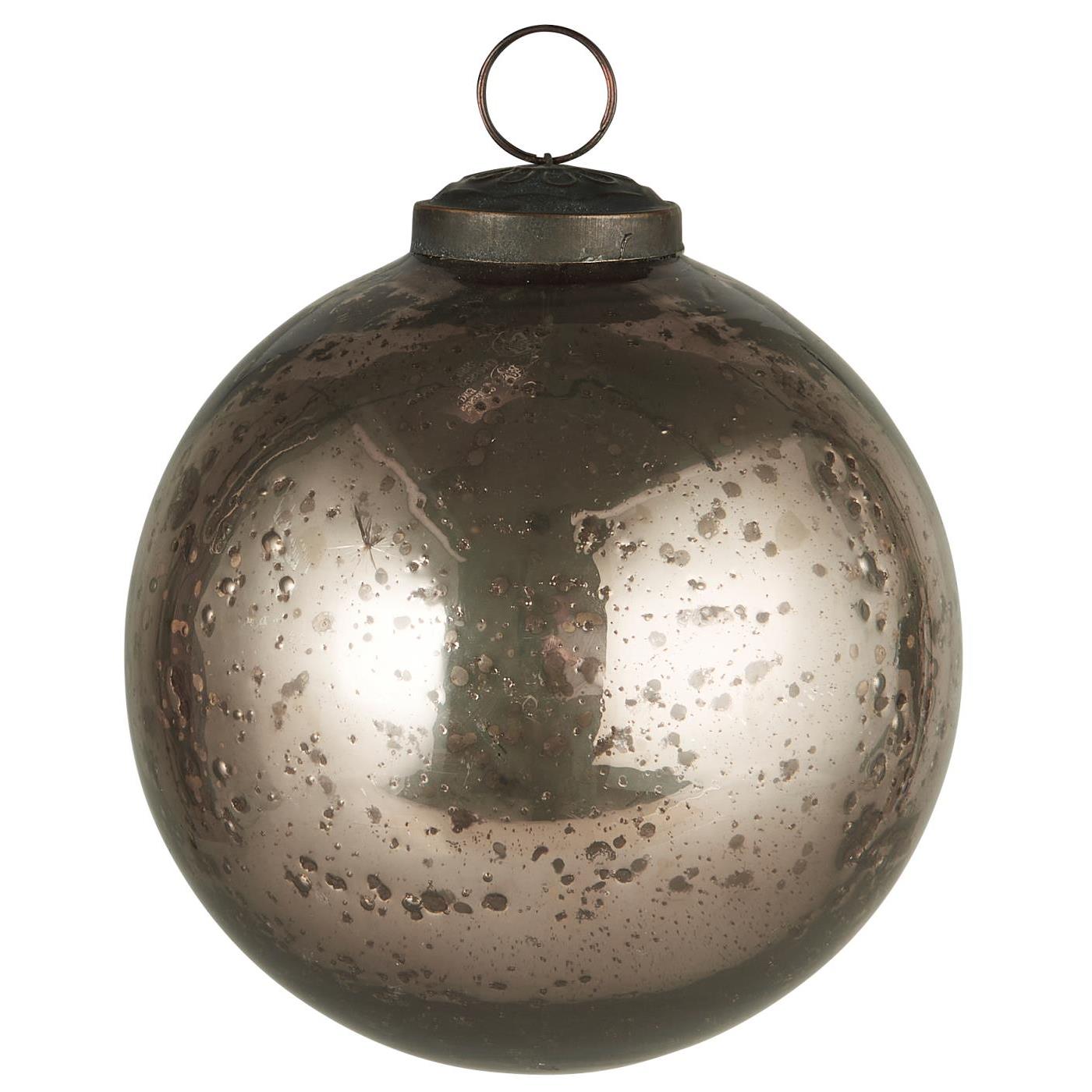 Ib Laursen Weihnachtskugel pebbled Glas soil Bauernsilber groß