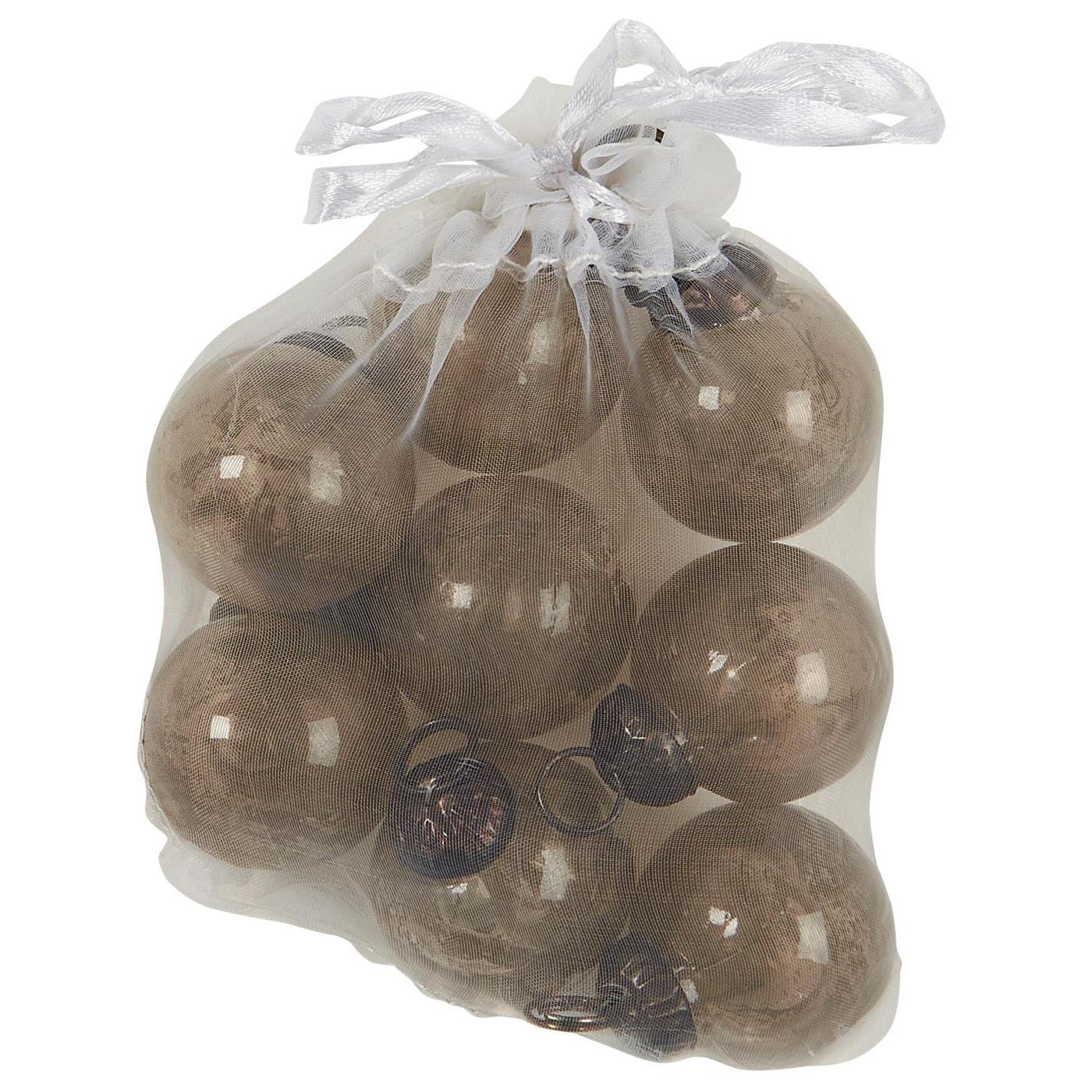 Ib Laursen Tüte mit 8 gleichen Weihnachtskugeln mini - Farbe fog