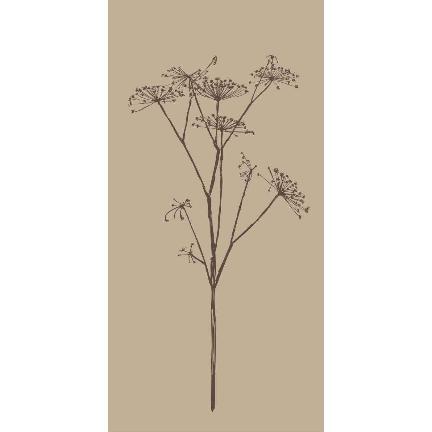 Ib Laursen Papierservietten „Beige mit brauner Doldenblume“, 16 Stück (40 × 40 cm)