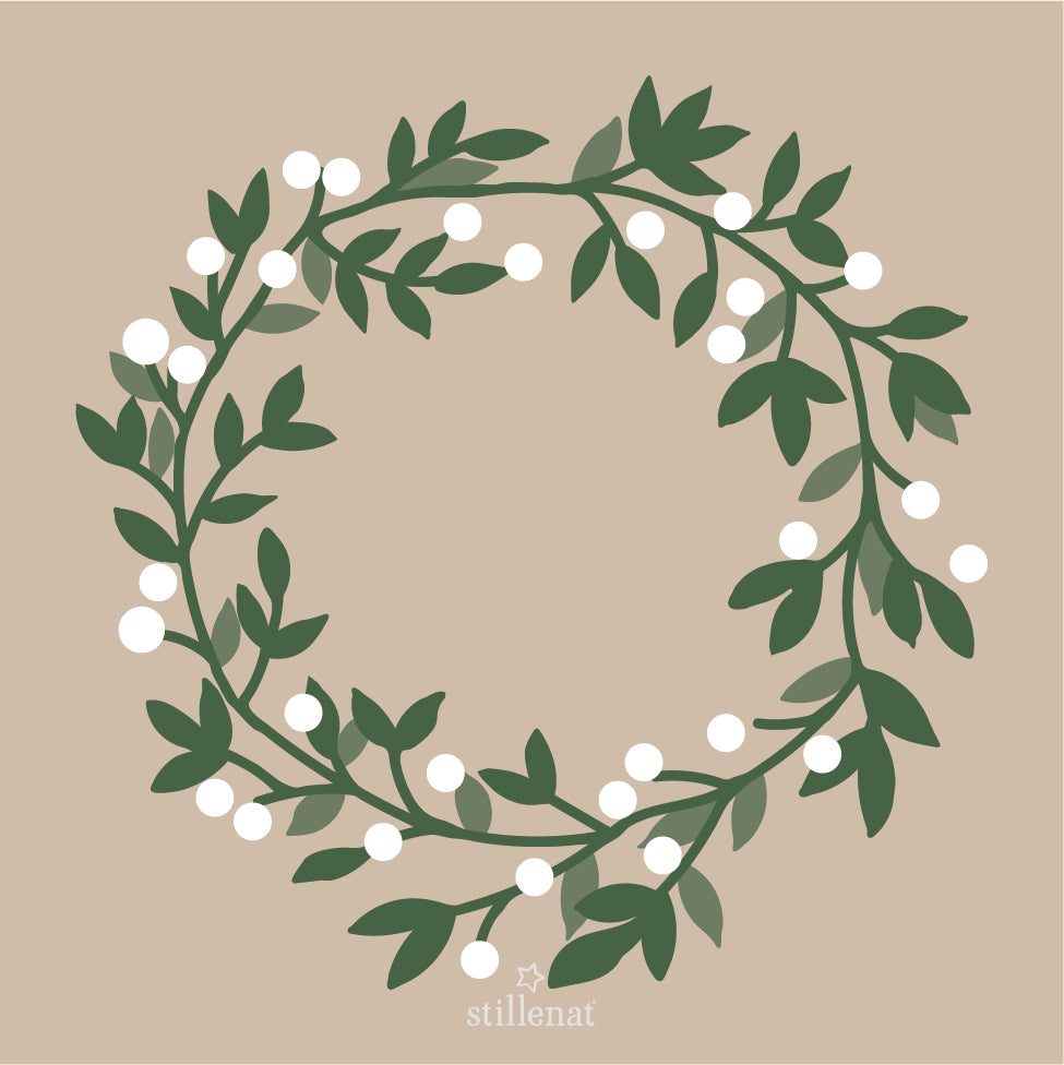 Ib Laursen Serviette Schneebeerenkranz - 20 Stck