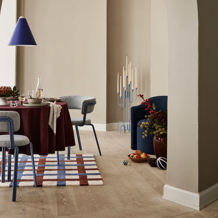 Broste Copenhagen getauchte Dinnerkerzen hellblau