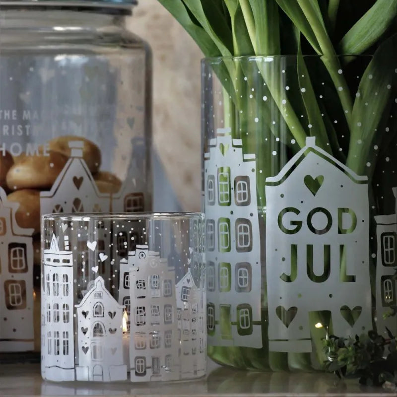 Majas Cottage Glas Village Christmas groß God Jul