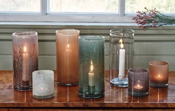 Strömshaga Kerzenhalter Glas Laterne "Elvira" dunkelbraun