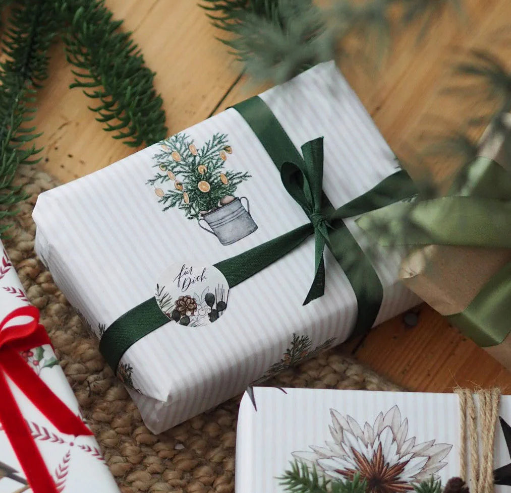 Frollein Lücke „Tannenbaum“ Geschenkpapier - 1 Bogen - 50x70 cm