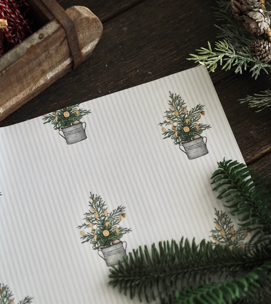 Frollein Lücke „Tannenbaum“ Geschenkpapier - 1 Bogen - 50x70 cm