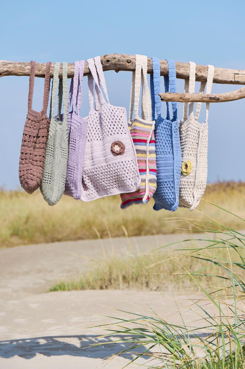 Ib Laursen gehäkelte Tasche braun
