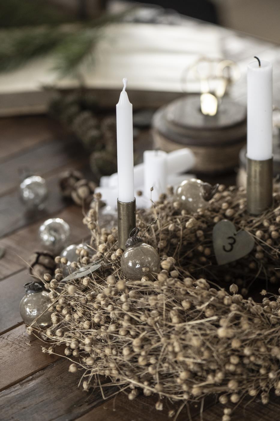 Ib Laursen Tüte mit 8 gleichen Weihnachtskugeln mini - Farbe fog