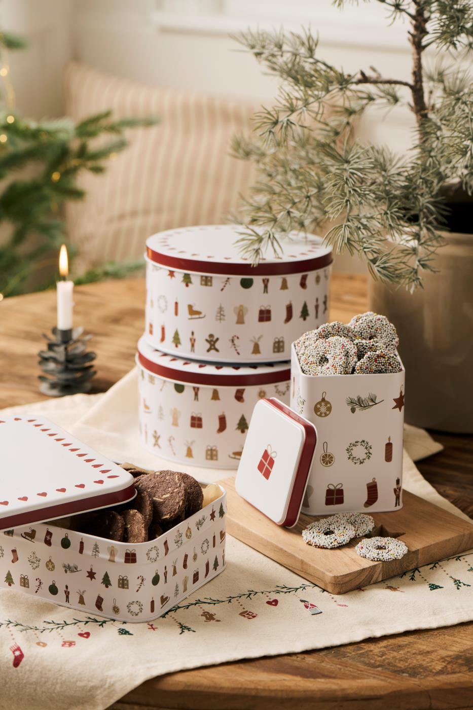 Ib Laursen Gebäckdose mit Weihnachtsmotiven My Nostalgic Christmas rund, Ø ca. 16,8 cm