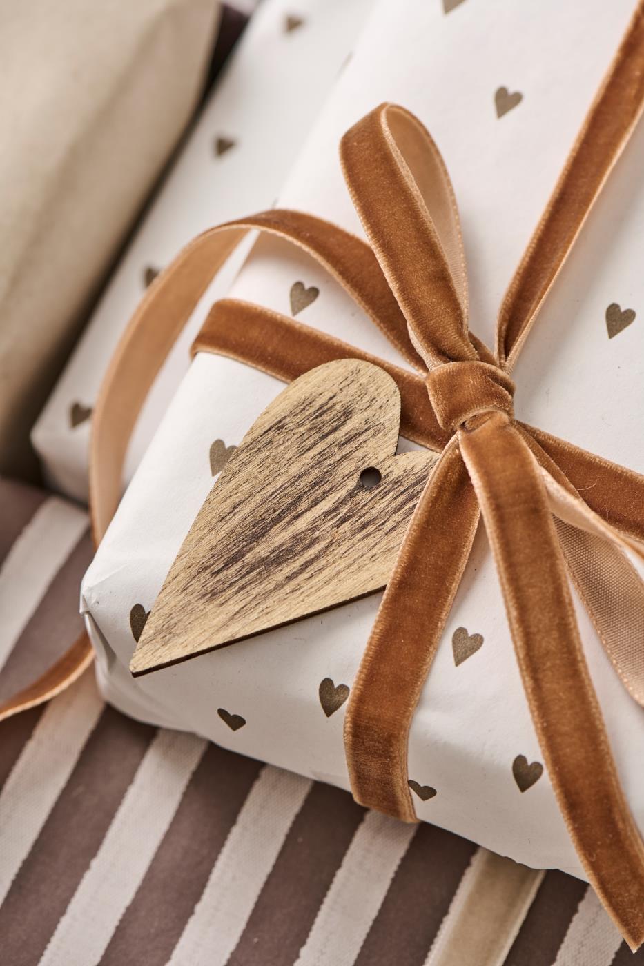 Ib Laursen Geschenkanhänger Herz braun