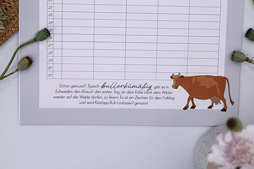 Verblühmeinnicht Jahreskalender - Der schwedische Familienkalender