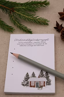 Verblühmeinnicht Notizblock - Weihnachtsglücksrezept