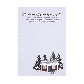 Verblühmeinnicht Notizblock - Weihnachtsglücksrezept