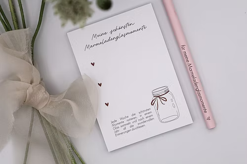 Verblühmeinnicht Notizblock - Marmeladenglasmomente