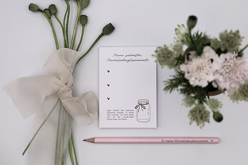 Verblühmeinnicht Notizblock - Marmeladenglasmomente