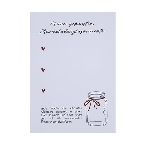 Verblühmeinnicht Notizblock - Marmeladenglasmomente