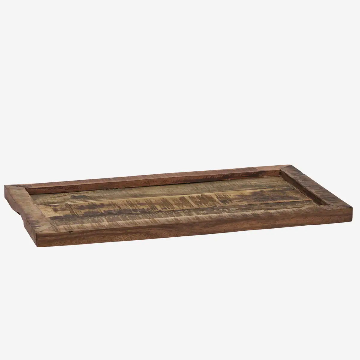 Madam Stoltz Tablett aus recyceltem Holz, groß, 55x28x2 cm, MBN02N