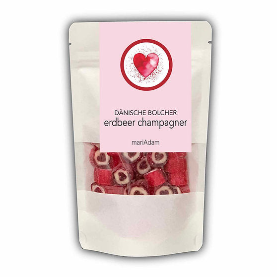mariAdam Erdbeer Champagner - Bolcher - Herzbonbons