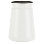 Ib Laursen Emaille Vase weiß