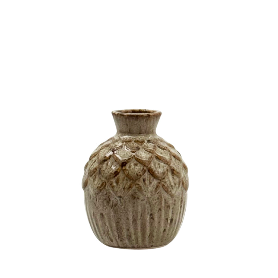 Vase Pinje S, braun/beige