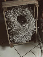 Flachskranz weiß - D: 30cm