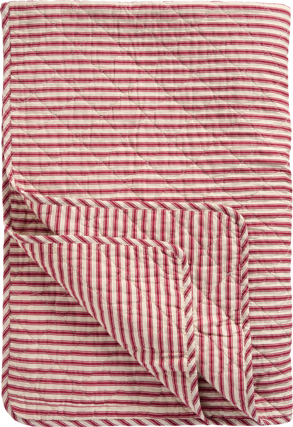 Ib Laursen Quilt sand - mit roten Streifen