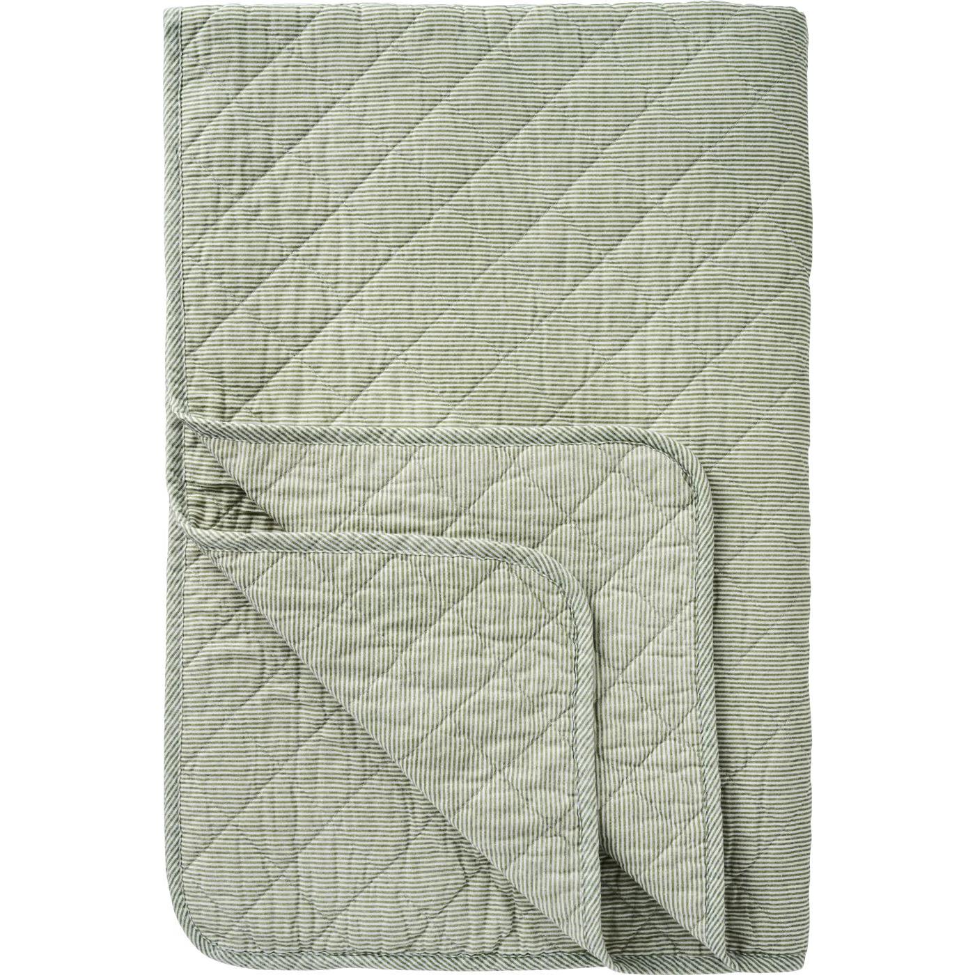 Ib Laursen Quilt staubig grün gestreift