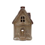Haus aus Keramik, braun/beige cinnamon
