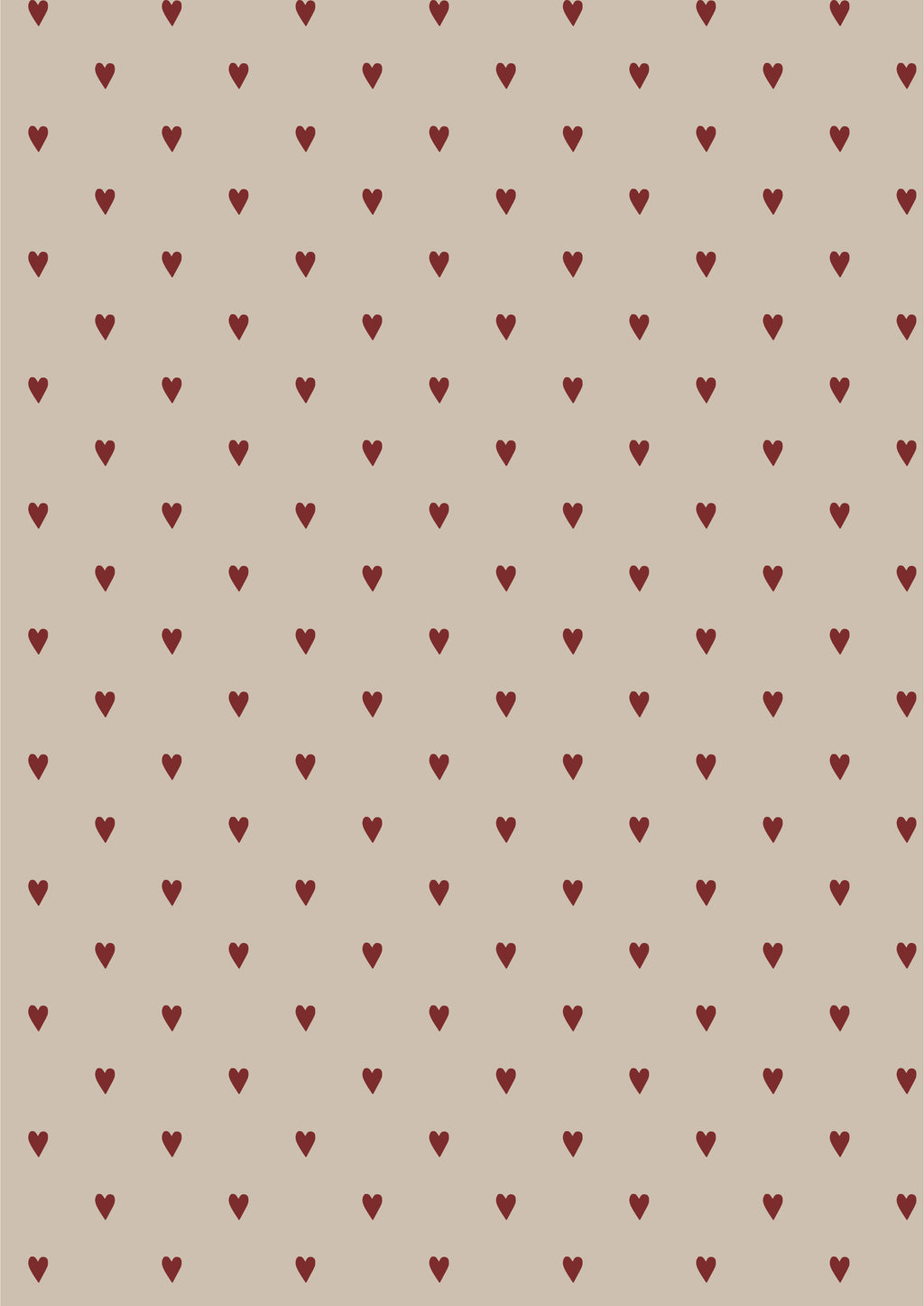 Ib Laursen – Papierrolle mit roten Herzen, 5 m