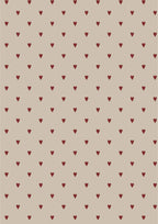 Ib Laursen – Papierrolle mit roten Herzen, 5 m