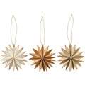 Stern zum hängen 3 versch. Farben (weiß, gold, beige) 10,5cm