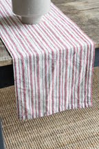 Storefactory Karlelund - Tischläufer, rot/natur, 120x35 cm