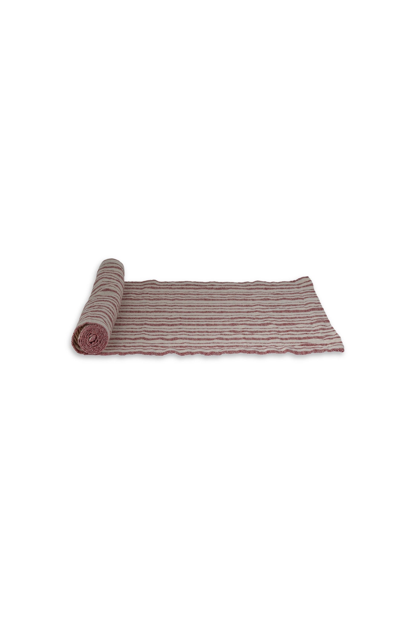Storefactory Karlelund - Tischläufer, rot/natur, 120x35 cm