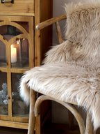 Chic Antique Pelzimitat / Fell , L90/B60 cm antique latte