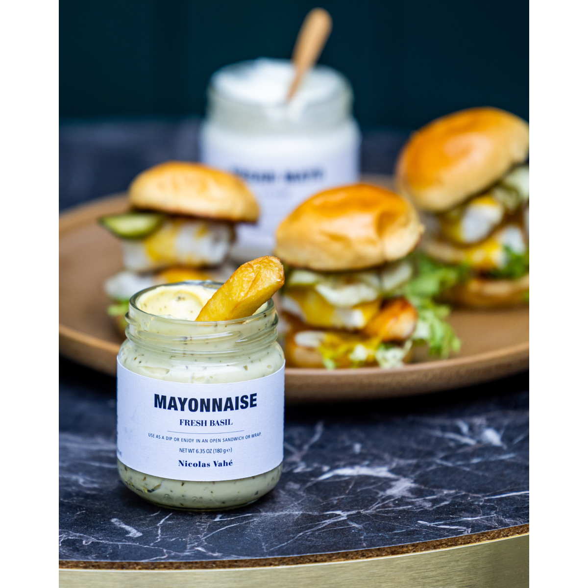 Nicolas Vahé Mayonnaise, Fresh Basil/Basilikum, 180 g