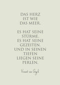 Postkarte "Das Herz ist wie das Meer…" Vincent van Gogh