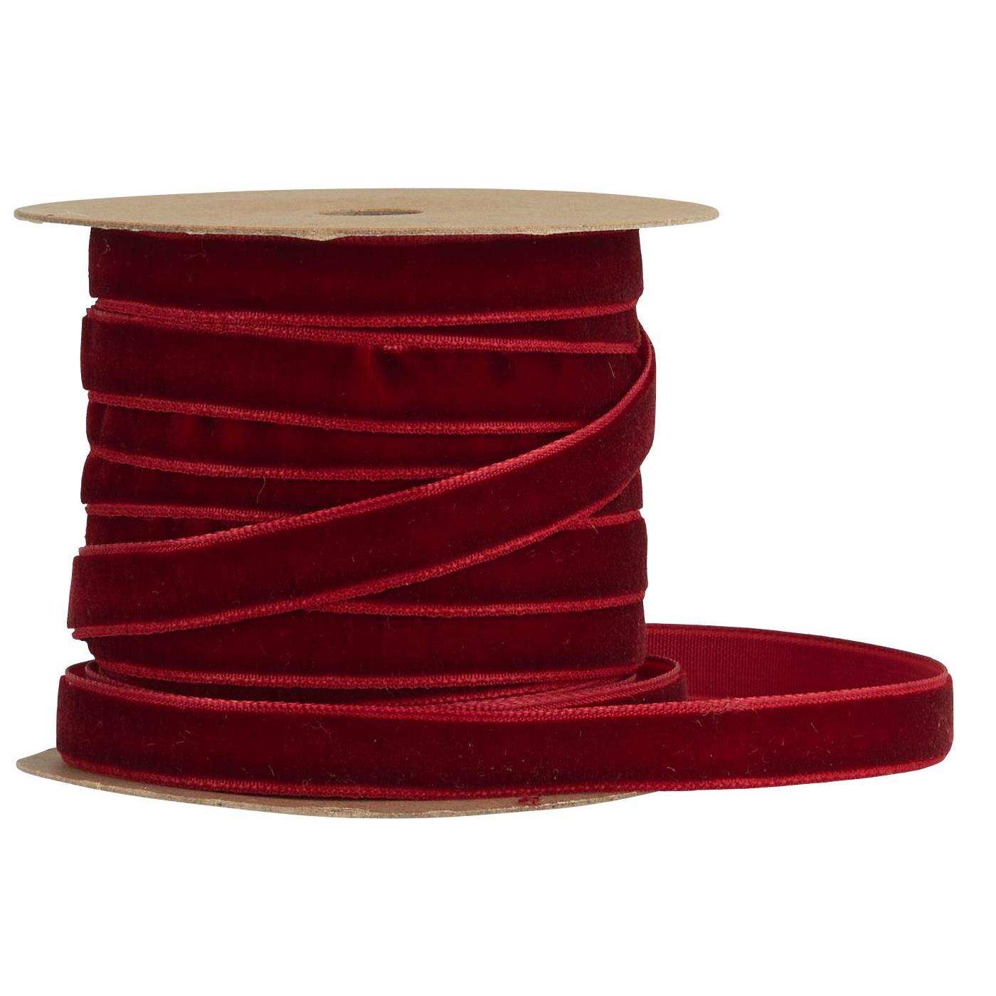 Ib Laursen Veloursband auf Spule 10 m bordeaux