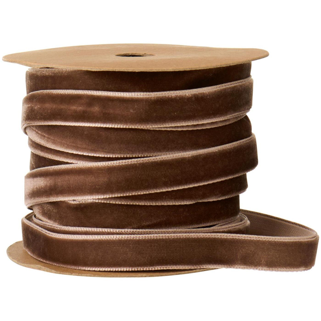 Ib Laursen Veloursband Chocolate – 10 m Samtband in Schokoladenbraun