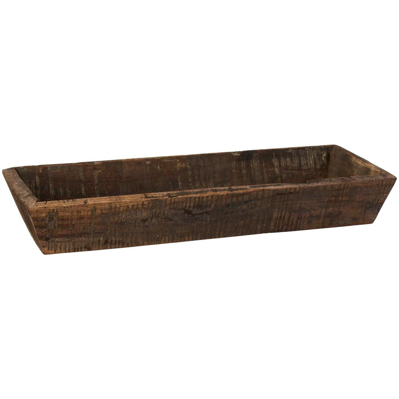 Holzkiste mit schrägen Seiten UNIKA, B: 23 H: 8 L: 55