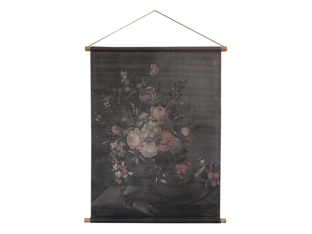 Chic Antique Leinwandbild mit Blumendruck