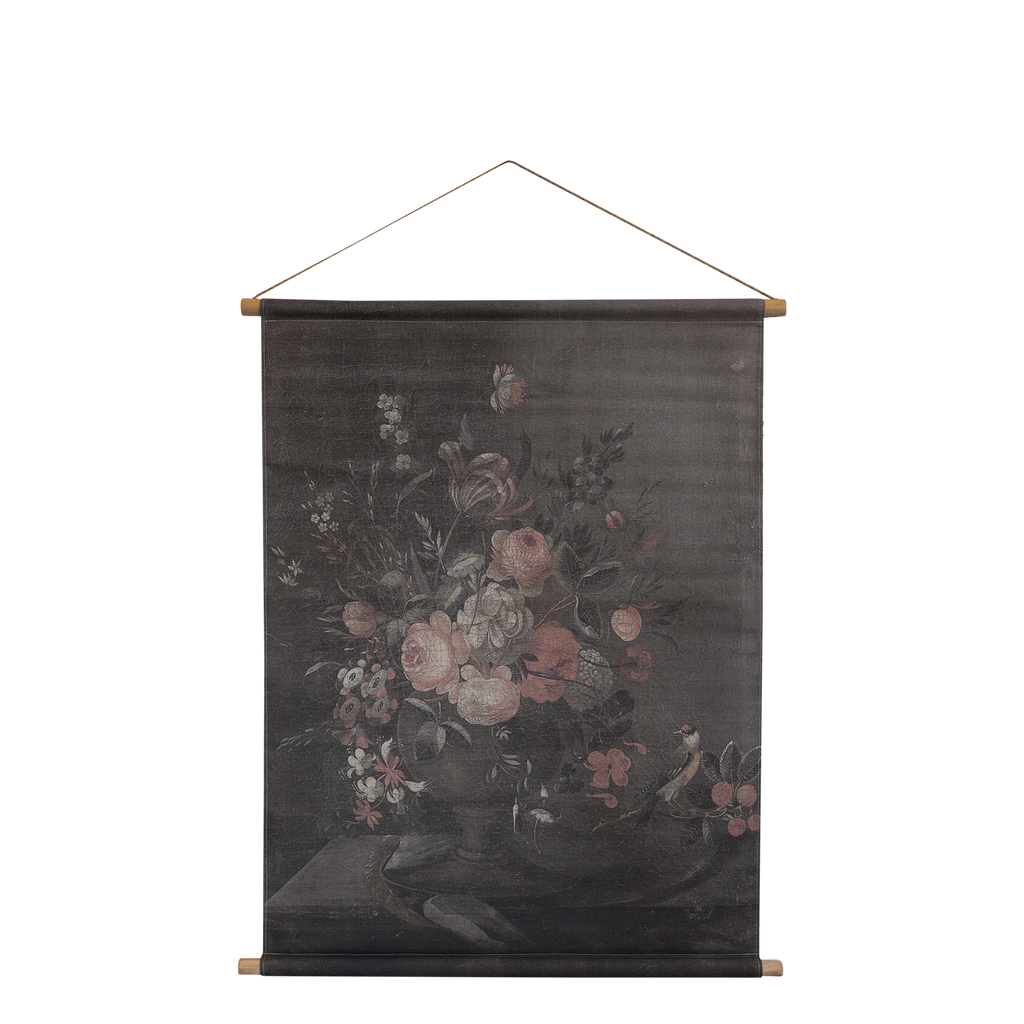 Chic Antique Leinwandbild mit Blumendruck