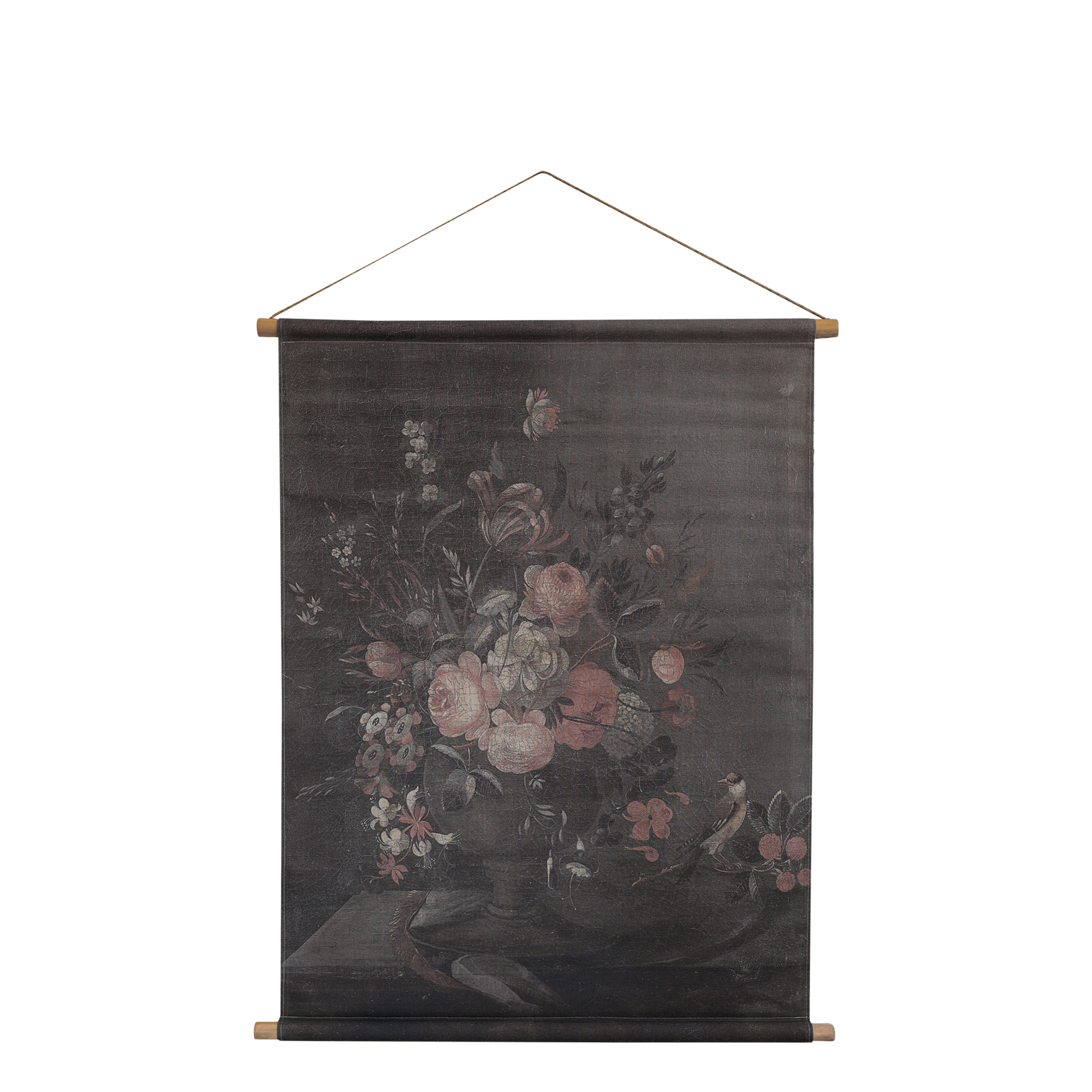 Chic Antique Leinwandbild mit Blumendruck