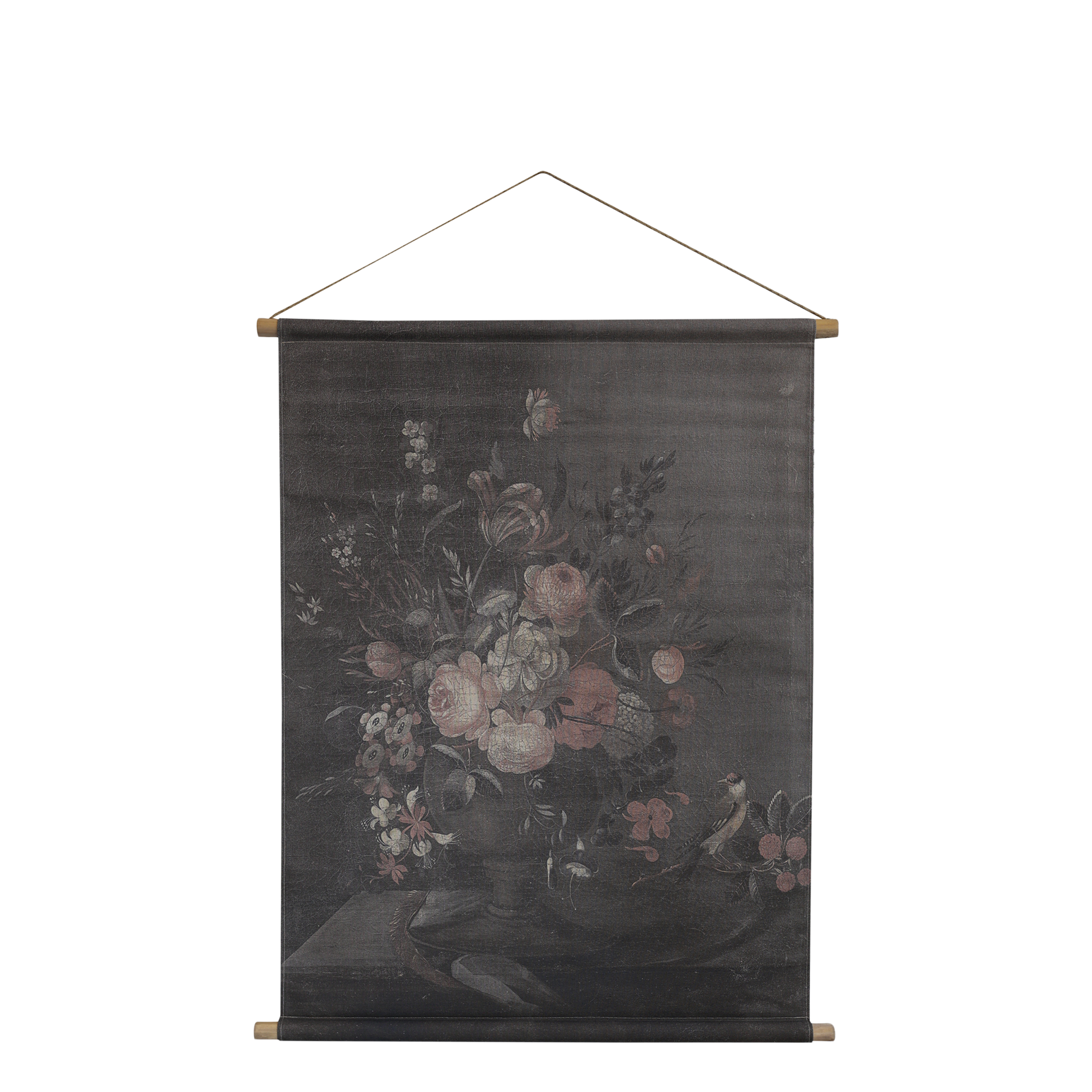Chic Antique Leinwandbild mit Blumendruck